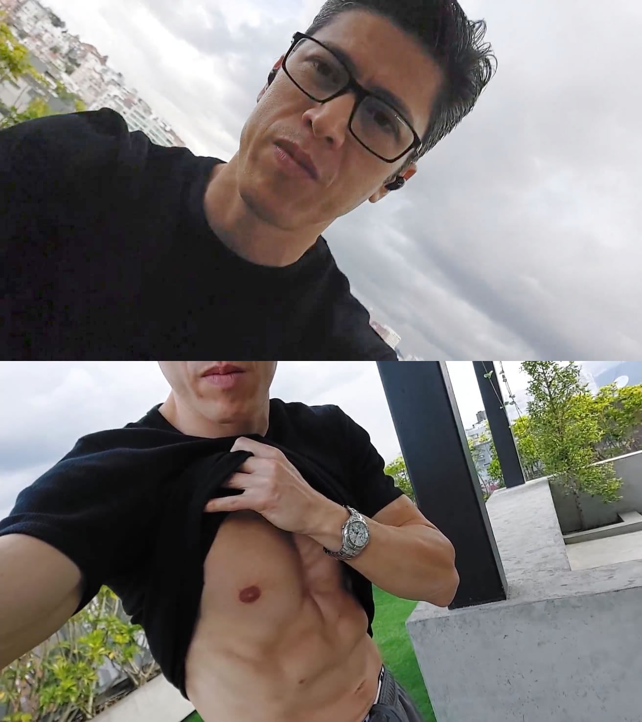 Luis Rivera – Mostrando abdomen plano (arriba rostro abajo abdomen plano)